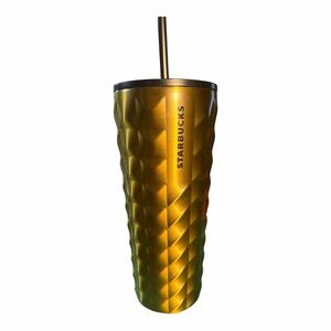 *NEW* Starbucks Metallic Gold Textured Tumbler 24 oz
